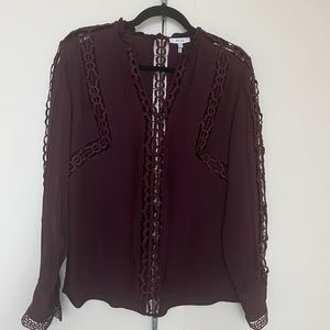 Reiss burgundy blouse